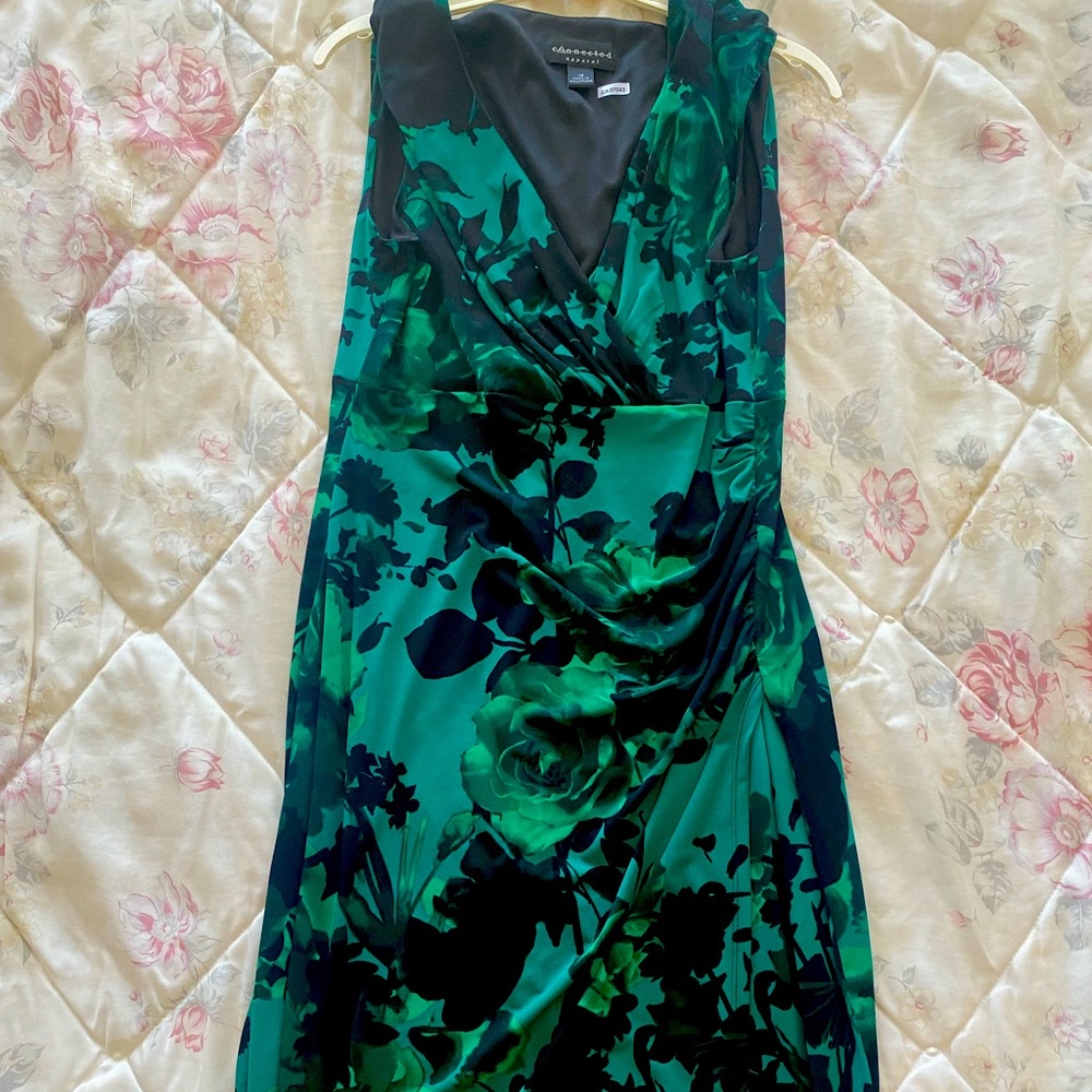 Green & black dress